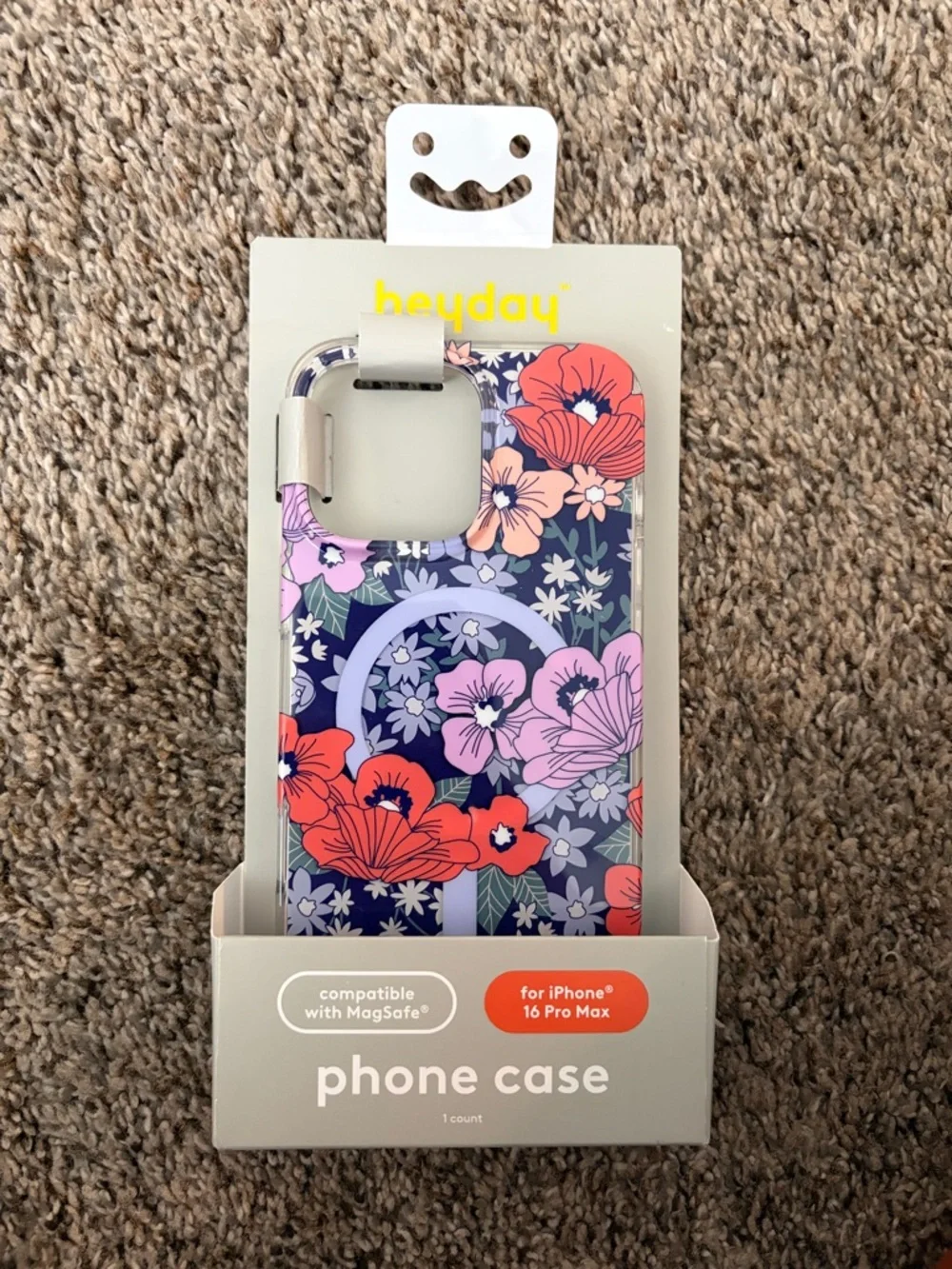 heyday Floral MagSafe Phone Case in Navy, Coral & Lavender